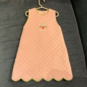 Pink quilted embroidered unicorn dress size 5